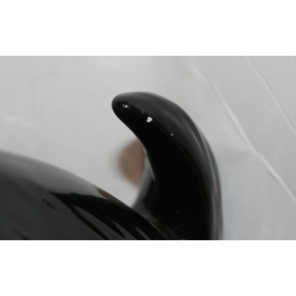 Vintage Black Porcelain Scottie Dog w/Collar Cookie Jar - Picture 6 of 8